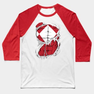 Red Ranger ripped Baseball T-Shirt